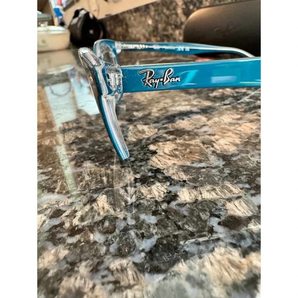 Ray-Ban RB5285‎ 5763 Blue Teal Square Eyeglasses Frames with Case 53-19-145